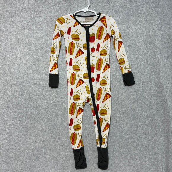 Little Sleepies Other - Little Sleepies 18-24 m Fast Foodie Bamboo Zippy Pajamas Pizza Fries Retired Pri